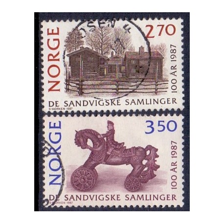 Norge. 1987. Spiselige svampe i parstykke. AFA nr. 971Cv-72Ch ** stemplet postfrisk FDC