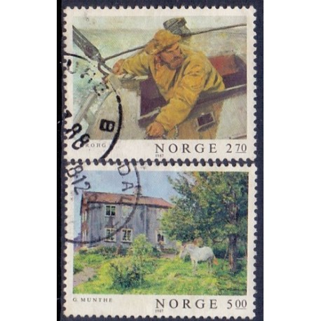 Norge. 1987.  Norsk malerkunst. AFA nr. 978-79 *** stemplet postfrisk FDC