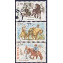 Norge. 1987.  Norske hesteracer. AFA nr. 980-82 ** stemplet postfrisk FDC