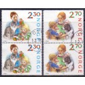 Norge. 1987.  Julefrimærker i parstykker. AFA nr. 983Co-84Cn ** stemplet postfrisk FDC