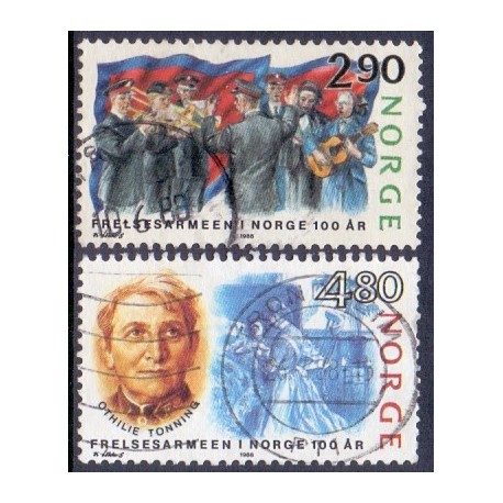 Norge. 1988.  Frelsens Hær i Norge. AFA nr. 987-88 ** stemplet postfrisk FDC