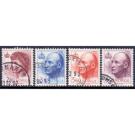 Norge. 1992. Kong Harald og Dr. Sonja. AFA nr. 1088-91 **  stemplet postfrisk FDC