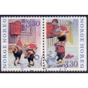 Norge. 1992. Julefrimærker i parstykke.. AFA nr. 1105Cv-06Ch **  stemplet postfrisk FDC