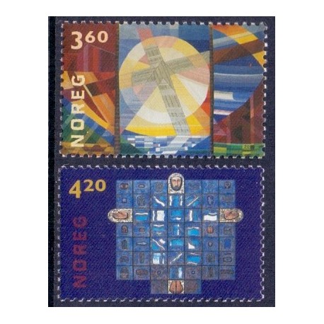 Norge. 2000. Altertavler. AFA nr. 1358-59 **  stemplet postfrisk FDC