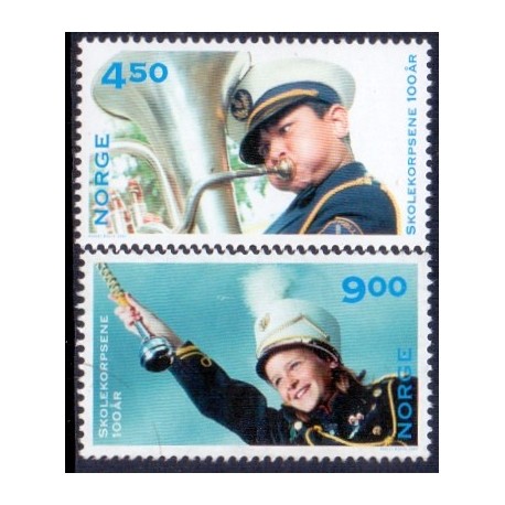 Norge. 2001. Skoleorkestere, AFA nr. 1376-77 **  stemplet postfrisk FDC