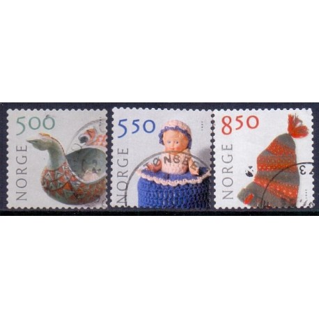 Norge. 2001. Husflid II, AFA nr. 1380-82 **  stemplet postfrisk FDC