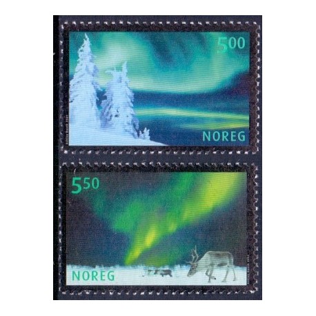 Norge. 2001. Nordlys, AFA nr. 1403-04 ** stemplet postfrisk FDC