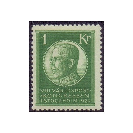 Sverige. 1924. Verdenspostkongres, 1 Kr.  AFA nr. 171  **   postfrisk stemplet FDC st,