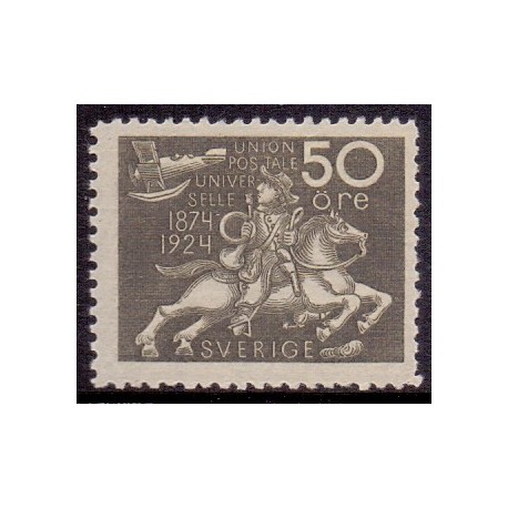 Sverige. 1924. Verdenspostforeningen, 50 Øre, AFA nr. 183 **   postfrisk stemplet FDC st,