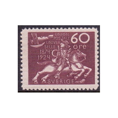 Sverige. 1924. Verdenspostforeningen, 60 Øre, AFA nr. 184 **   postfrisk stemplet FDC st,