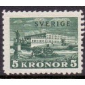 Sverige. 1934. Stockholm slot 5 kr, på, HVIDT papir, AFA nr.  216H **  postfrisk stemplet FDC st,