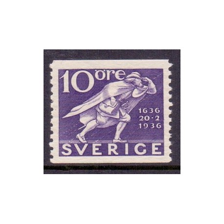 Sverige. 1936, Postvæsnets 300 år, 10 Øre. AFA 232 **  postfrisk stemplet FDC st,