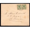 DWI. 1911. 2 x 5 Bit AFA nr. 24, 24y. Parstykke annulleret med stumpt stempel,  sendt til ST. Thomas