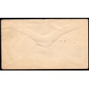 DWI 1896-1906 4 Cent Tofarvede halveret på lokalbrev, med ovalfejl 7Bu