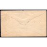 DWI 1896-1906 4 Cent Tofarvede halveret på lokalbrev, med ovalfejl 7Bu