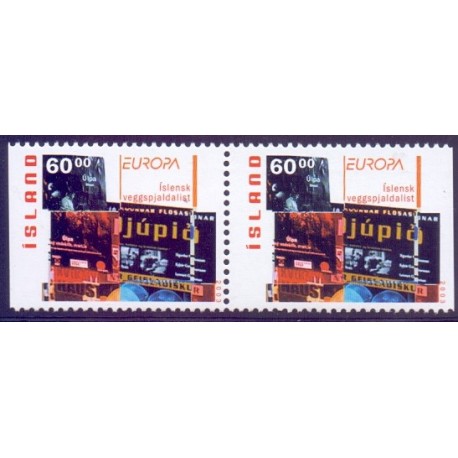 Island. 2003. Europamærker / CEPT, AFA nr. 1023Cv-41024Ch ** (2 par)  postfrisk st. stemplet FDC
