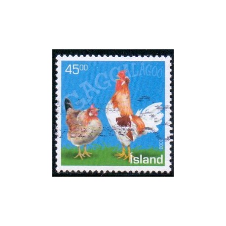 Island. 2003. Islandske hushøns, AFA nr. 1025 **  postfrisk st. stemplet FDC