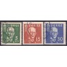 Sverige. 1938, Kong Gustav V. 80 År. 5-30 Øre. AFA nr. 255-57 **    postfrisk stemplet FDC st,