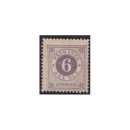 Sverige. 1877. Ringtype 4 Øre. AFA nr. 18B * postfrisk stemplet FDC st,