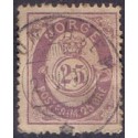 Norge. 1882. 25 Øre. AFA nr. 40 ** Postfrisk ubrugt stemplet st.
