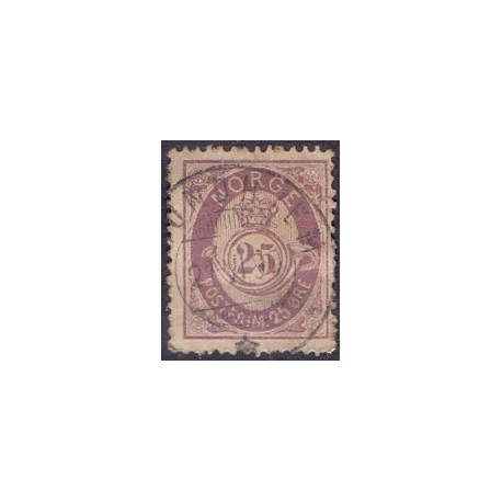 Norge. 1882. 25 Øre. AFA nr. 40 ** Postfrisk ubrugt stemplet st.