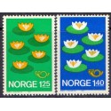 Norge. 1977. Fællesnordisk udgave, fosforecerende papir AFA nr. 751F-52F ** stemplet postfrisk FDC