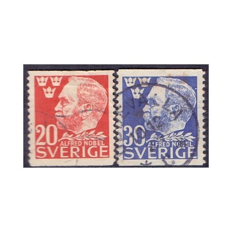 Sverige. 1946. Alfred Nobel, 20-30 Øre. AFA nr. 331-32 **    postfrisk stemplet FDC st,