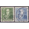 Sverige. 1947. E. G. Geijer, 5-90 Øre. AFA nr. 333-34 **    postfrisk stemplet FDC st,