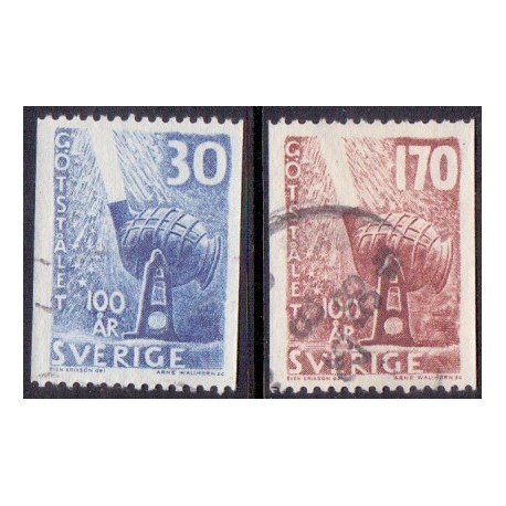 Sverige. 1958. Bessemerstålets 100 år. 30 Øre-1,70 kr. AFA nr. 447-48 ** postfrisk stemplet FDC st,