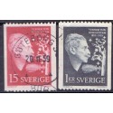 Sverige. 1959. Verner von Heidenstam. 15 Øre-1 kr.. AFA nr. 455-56 **    postfrisk stemplet FDC st,