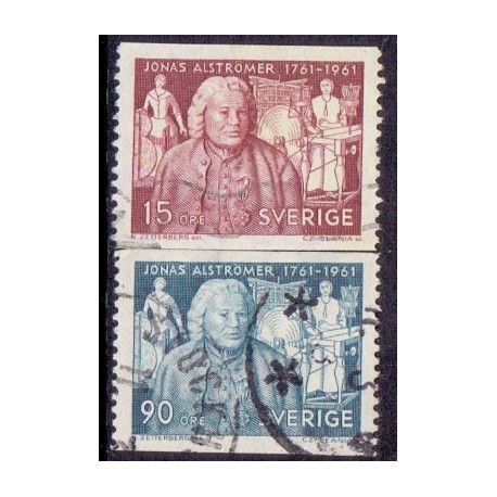 Sverige. 1961. J. Alströmer, AFA nr. 479-80 **  postfrisk stemplet FDC st,