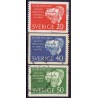 Sverige. 1961. Nobelpristager 1901. AFA nr. 488-90 **  postfrisk stemplet FDC st,