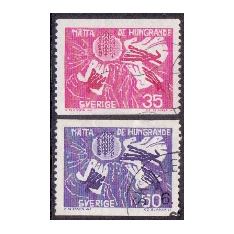 Sverige. 1963. FAO Frihed for sult. AFA nr. 510-11 **  postfrisk stemplet FDC st,