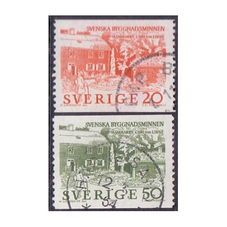 Sverige. 1963. Nationale bygningsværker II. AFA nr. 517-18 **  postfrisk stemplet FDC st,