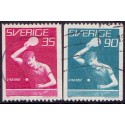 Sverige. 1967. VM i bordtenis 35-90 Øre. AFA nr 583-84  ** postfrisk stemplet FDC st,