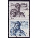 Sverige. 1969. Albert Engström, 35-55 Øre, AFA nr. 642-43 **    postfrisk stemplet FDC st,