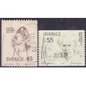 Sverige. 1969. Forfattere, 45-55 Øre, AFA nr. 659-60 **     postfrisk stemplet FDC st,
