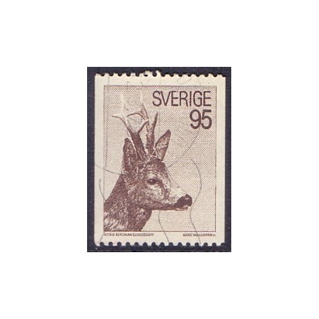 Sverige. 1972. Rådyr, 95 Øre,ALM papir AFA nr. 752uF **    postfrisk stemplet FDC st,