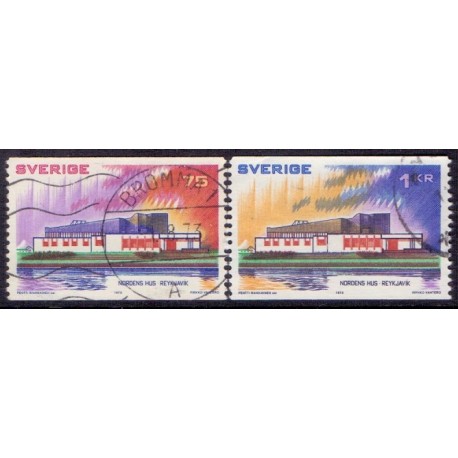 Sverige. 1973. Nordens Hus. 75 Øre-1 kr, AFA nr. 814-15 **    postfrisk stemplet FDC st,