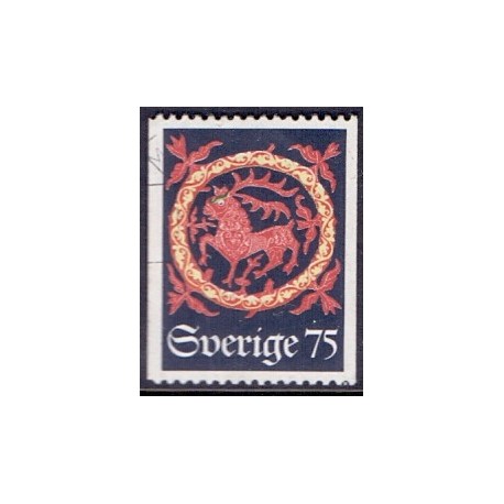 Sverige. 1974. Mosaikbroderier, 75 Øre. AFA nr. 886 **postfrisk stemplet FDC st,