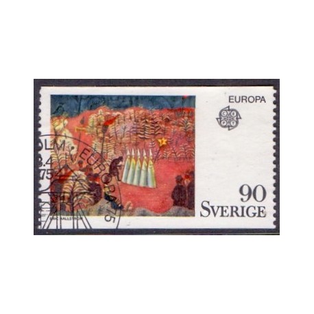 Sverige. 1975. Europamærker / CEPT, 90 Øre-1,10 kr. AFA nr. 907-08 **     postfrisk stemplet FDC st,