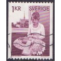 Sverige. 1976. Kniplinger. 1 Kr.ALM papir AFA nr. 945uf **  postfrisk stemplet FDC st,