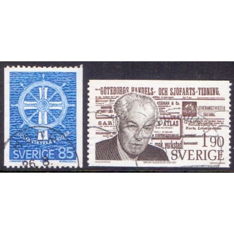 Sverige. 1976. Sømandskirken og Torgny Segerstedt. 85 Øre-1,90 kr. AFA nr. 953-54 **    postfrisk stemplet FDC st,