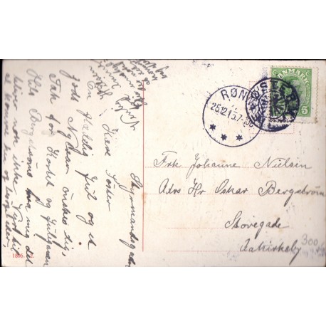 Østermarie. postkort med stjernestempel, brugt 1915, DAKA 1629