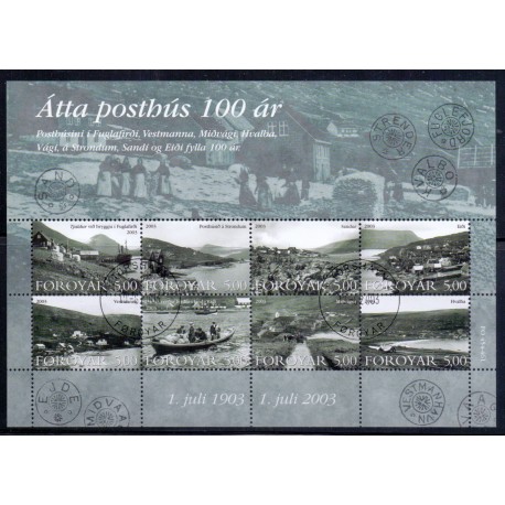 Færøerne 2003, Færøerske posthuse  AFA nr. 452-9 miniark postfrisk