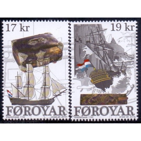 Færøerne 2016. Westerbeek, AFA nr 844-45 Postfrisk  stemplet FDC