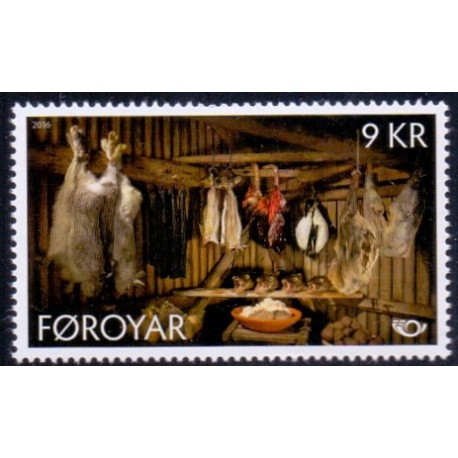 Færøerne 2016. Norden. Madkultur, AFA nr 855, Postfrisk   stemplet FDC