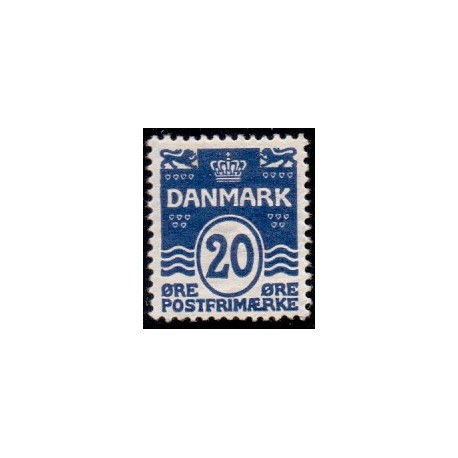 1912. Bølgelinie, 20 Øre, AFA nr. 66, postfrisk  Ubrugt Stemplet FDC