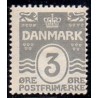 1913-14.  Bølgelinietype 3 Øre, PERLEGRÅ AFA nr. 79a, postfrisk   Ubrugt Stemplet FDC