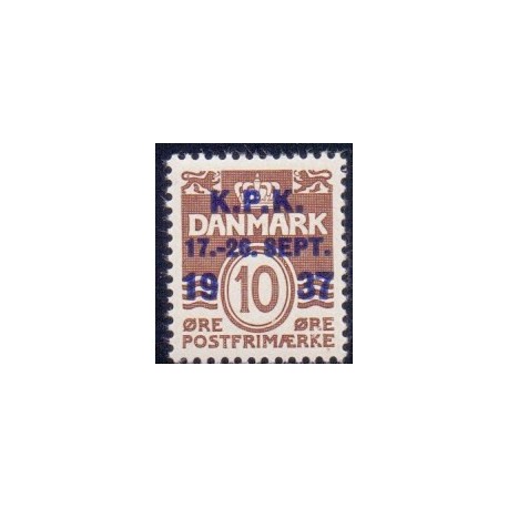 1937. K.P.K frimærkeudstilling. AFA nr. 243. postfrisk  Stemplet FDC